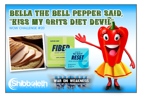 Bella the Bell Pepper Said, "Kiss My Grits Diet Devil" WOW Challenge – Lifetime Access for Only $2.99!