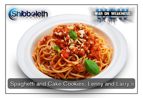 Spaghetti and Cake Cookies Lenny & Larry’s WOW Challenge – Burn Fat for Only $2.99!