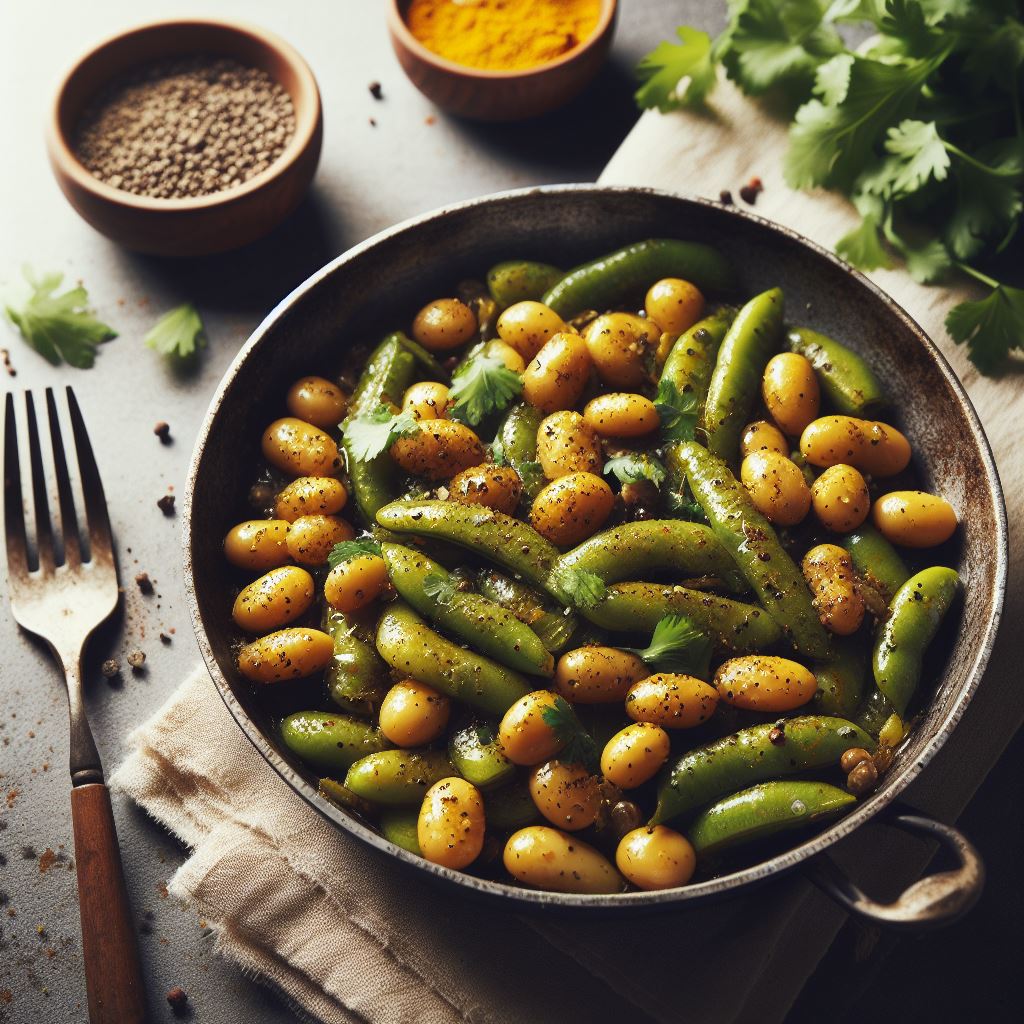 Lima Beans Sautéed in Ghee with Optional Hemp Flakes