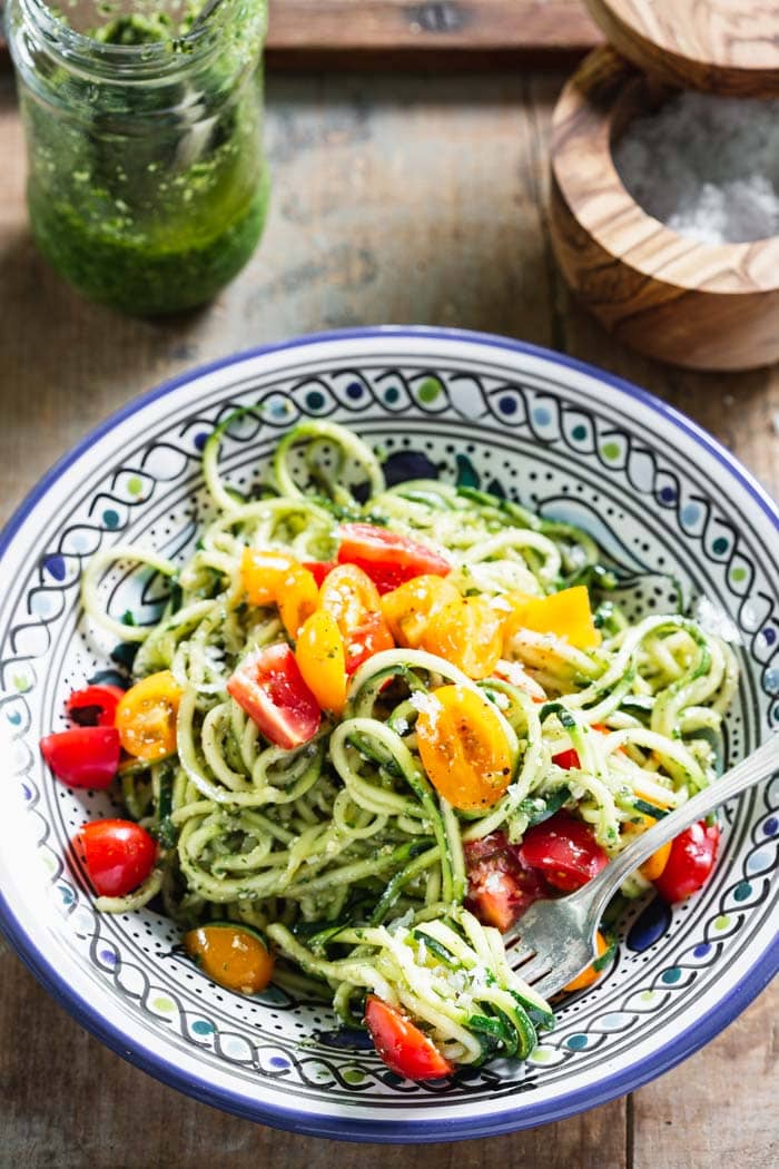 Zucchini Noodles with Pesto