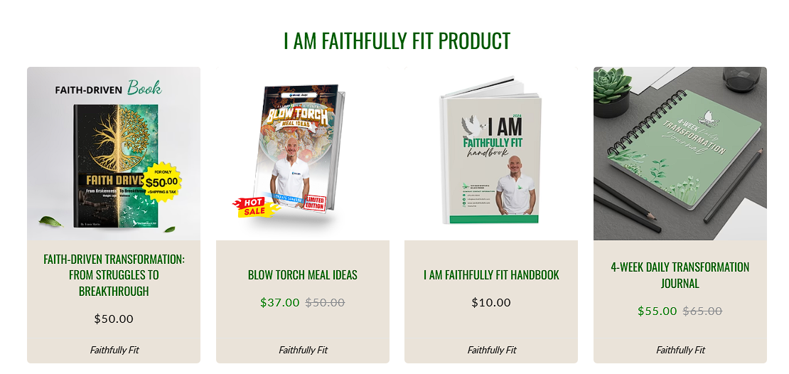 I AM Faithfully Fit Products and Recommended Products